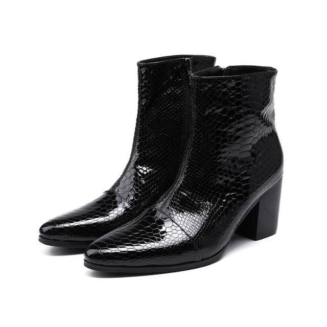 italian military dress boots steel pointed toe high heels western styles brown double buckle strap cowboy boots shoes man