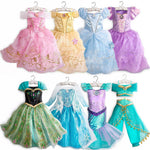 Disney Princess Party Dress up for Girls Halloween Frozen Elsa Jasmine Rapunzel Costume Kids Encanto Robe Clothing Birthday Gift
