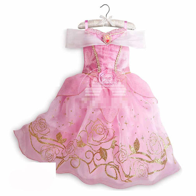 Disney Princess Party Dress up for Girls Halloween Frozen Elsa Jasmine Rapunzel Costume Kids Encanto Robe Clothing Birthday Gift
