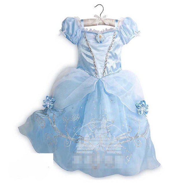 Disney Princess Party Dress up for Girls Halloween Frozen Elsa Jasmine Rapunzel Costume Kids Encanto Robe Clothing Birthday Gift