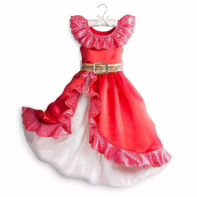 Disney Princess Party Dress up for Girls Halloween Frozen Elsa Jasmine Rapunzel Costume Kids Encanto Robe Clothing Birthday Gift