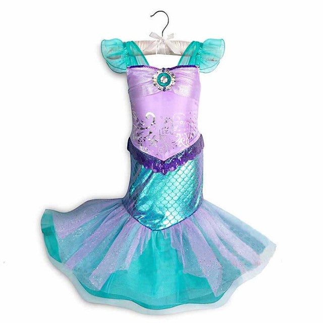 Disney Princess Party Dress up for Girls Halloween Frozen Elsa Jasmine Rapunzel Costume Kids Encanto Robe Clothing Birthday Gift