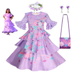 Disney Princess Party Dress up for Girls Halloween Frozen Elsa Jasmine Rapunzel Costume Kids Encanto Robe Clothing Birthday Gift