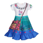 Disney Princess Party Dress up for Girls Halloween Frozen Elsa Jasmine Rapunzel Costume Kids Encanto Robe Clothing Birthday Gift