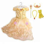Disney Princess Party Dress up for Girls Halloween Frozen Elsa Jasmine Rapunzel Costume Kids Encanto Robe Clothing Birthday Gift