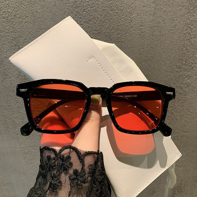 OIMG New Unisex Rectangle Vintage Sunglasses 2022 Fashion Design Retro Sun Glasses Female Lady Eyeglass Cat Eye Casual Goggles