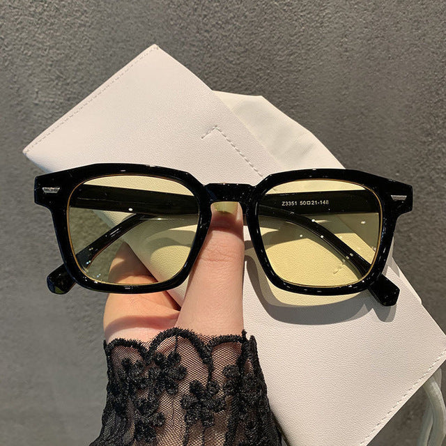 OIMG New Unisex Rectangle Vintage Sunglasses 2022 Fashion Design Retro Sun Glasses Female Lady Eyeglass Cat Eye Casual Goggles