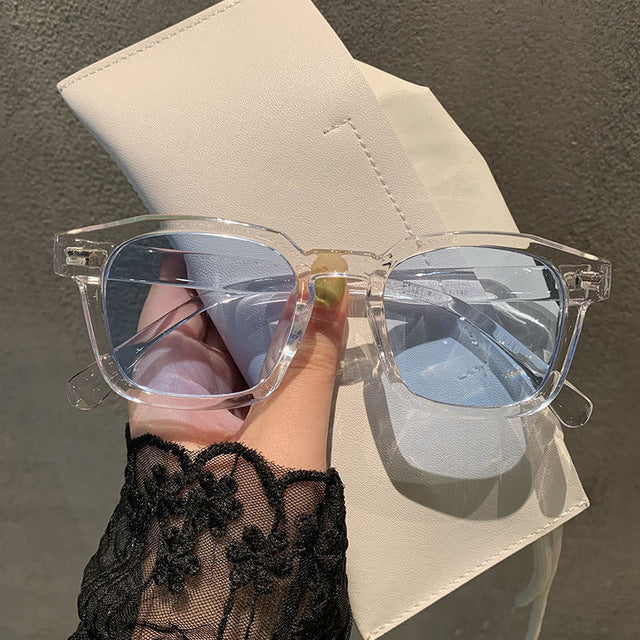 OIMG New Unisex Rectangle Vintage Sunglasses 2022 Fashion Design Retro Sun Glasses Female Lady Eyeglass Cat Eye Casual Goggles