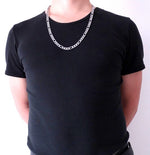 High Quality 8 mm 18'' - 36'' Inches Men  Customize Length Chain Stainless Steel Necklace Figaro Chain Fashion Jewerly