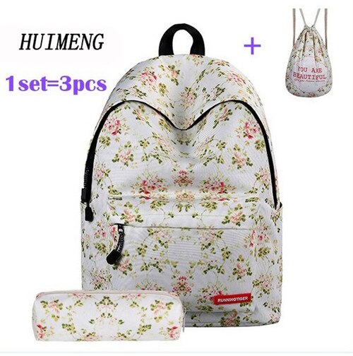 HUIMENG Backpack Universe Space Unicorn Backpack With Drawstring Bag and Pencil Case 3pcs Sets High Quality mochila feminina