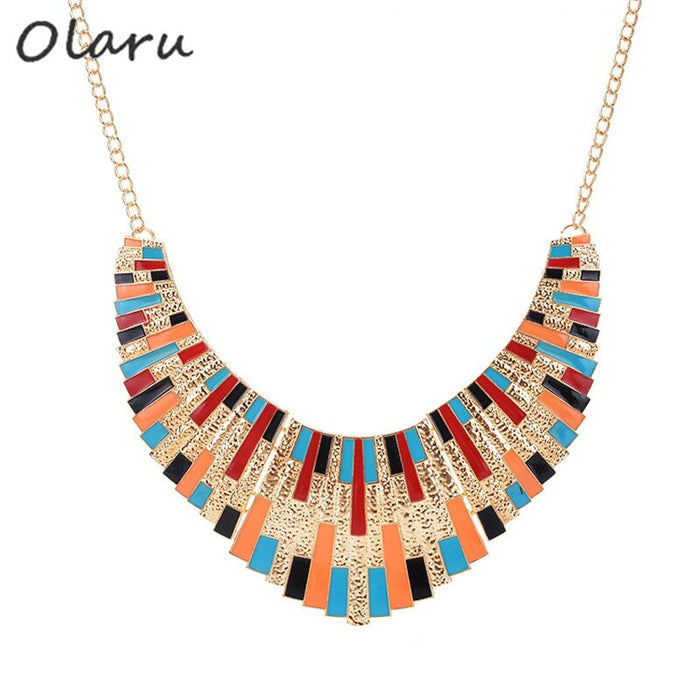 Olaru Fashion Jewerly Metal Geometric Irregular Choker Necklace Ladies Accessories Statement Chunky Necklaces Wholesale Price