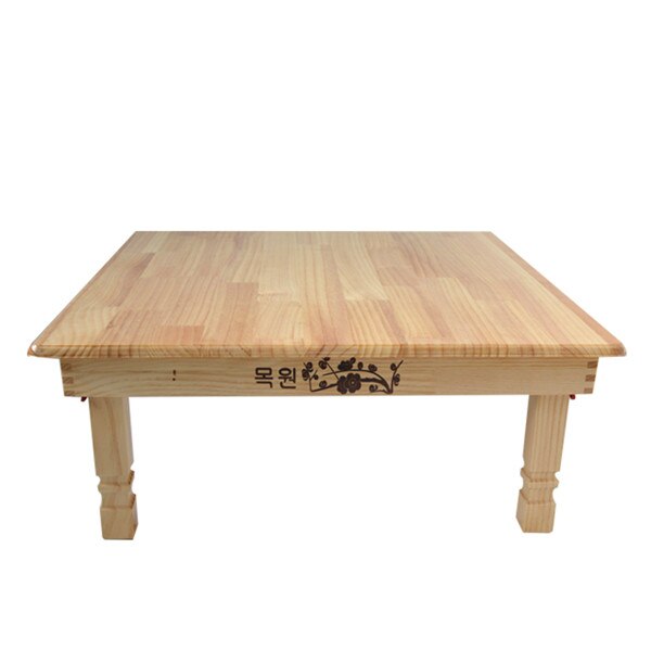Solid Pine Wood Folding Table Square 80cm 2 Finish Natural/Brown Living Room Furniture Large Low Folding Coffee Table Wooden