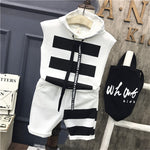 Children Boys Clothing set Baby Boy striped letter Sports Suits 2-7 Years Kids 2pcs Sets Spring summer fashion Clothes Tracksuit