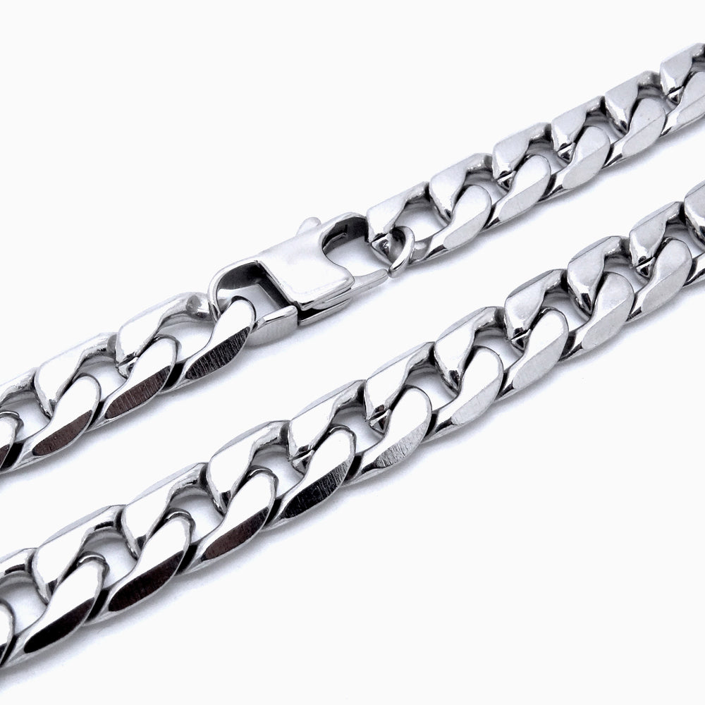 10mm 18'' - 36'' inches Customize Length Mens High Quality Stainless Steel Necklace Curb Cuban Link Chain Fashion Punk Jewerly