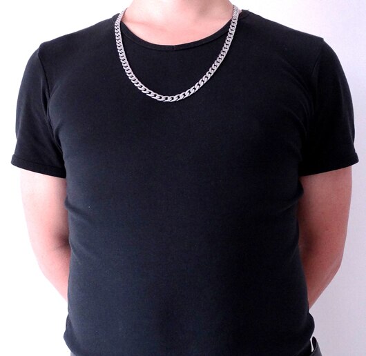 10mm 18'' - 36'' inches Customize Length Mens High Quality Stainless Steel Necklace Curb Cuban Link Chain Fashion Punk Jewerly