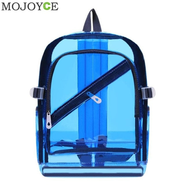 Fashion Hologram Laser Transparent Backpack Waterproof PVC Clear Plastic Daily Backpack Mini Teenager Girls notebook School Bag