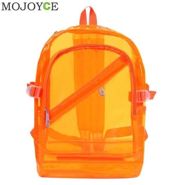 Fashion Hologram Laser Transparent Backpack Waterproof PVC Clear Plastic Daily Backpack Mini Teenager Girls notebook School Bag