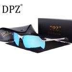 2018 DPZ Polarized Sunglasses Men  Vintage Rimless Sun Glasses Rayeds Brand Male Eyewear uv400 lentes de sol hombre