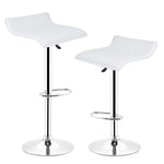 New 2pcs/set Synthetic Leather Adjustable Swivel Bar Stools Chairs Pneumatic Heavy-duty Counter Pub BarStool HWC
