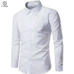 2019 New Men Dress Shirt Long Sleeve Slim Brand Man Shirts Designer High Quality Solid Male Clothing Fit Business Shirts 4XL