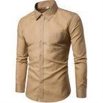 2019 New Men Dress Shirt Long Sleeve Slim Brand Man Shirts Designer High Quality Solid Male Clothing Fit Business Shirts 4XL