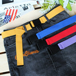 Men Women Unisex Plain Webbing Cotton Canvas Metal Buckle Belt High Quality Belts Male Luxury Casual Straps Ceintures