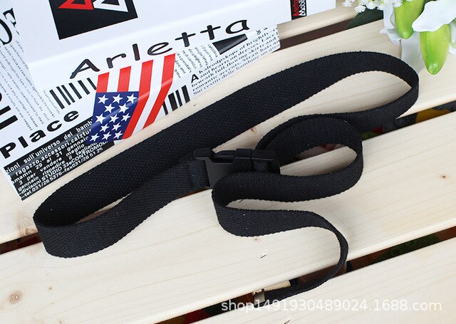 Men Women Unisex Plain Webbing Cotton Canvas Metal Buckle Belt High Quality Belts Male Luxury Casual Straps Ceintures