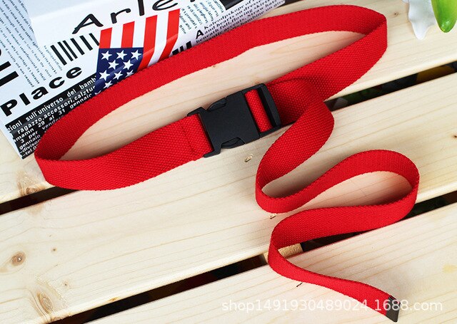 Men Women Unisex Plain Webbing Cotton Canvas Metal Buckle Belt High Quality Belts Male Luxury Casual Straps Ceintures