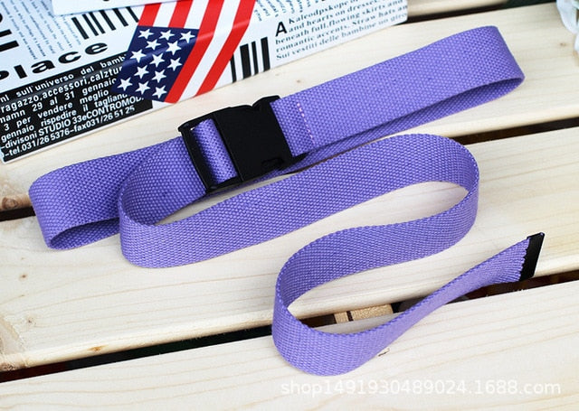 Men Women Unisex Plain Webbing Cotton Canvas Metal Buckle Belt High Quality Belts Male Luxury Casual Straps Ceintures