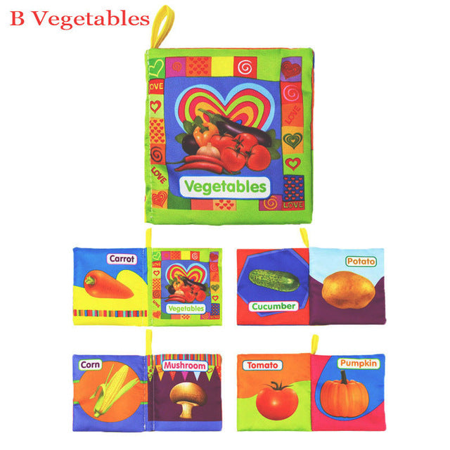 12 Styles Soft Cloth Books Rustle Sound Infant Educational Early Stroller Rattle Toy Kids Newborn Crib Bed Cognition Baby Toys