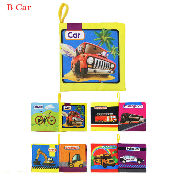 12 Styles Soft Cloth Books Rustle Sound Infant Educational Early Stroller Rattle Toy Kids Newborn Crib Bed Cognition Baby Toys