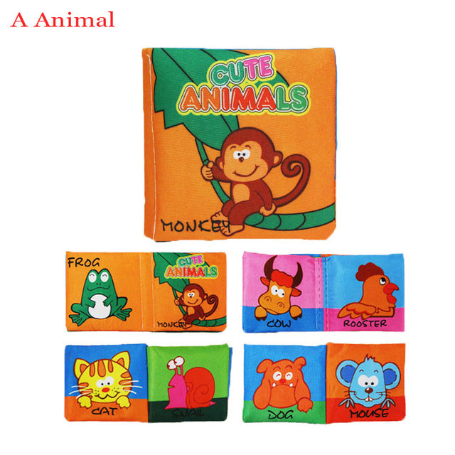 12 Styles Soft Cloth Books Rustle Sound Infant Educational Early Stroller Rattle Toy Kids Newborn Crib Bed Cognition Baby Toys