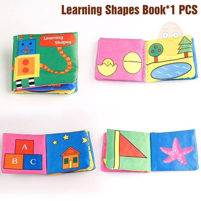 Baby Activity Fabric Cloth Books 0-12 Months Baby Soft Quite Book Animal Educational Toy Early Learning Book For Kids