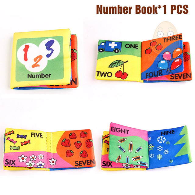Baby Activity Fabric Cloth Books 0-12 Months Baby Soft Quite Book Animal Educational Toy Early Learning Book For Kids