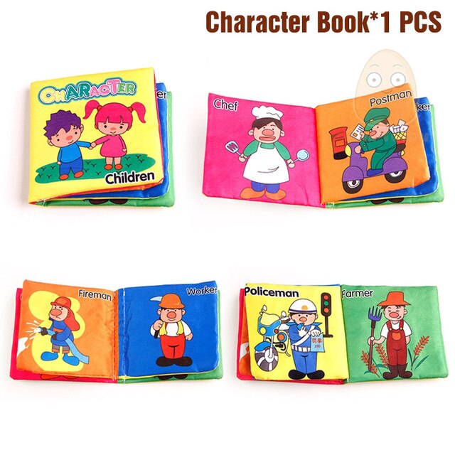 Baby Activity Fabric Cloth Books 0-12 Months Baby Soft Quite Book Animal Educational Toy Early Learning Book For Kids