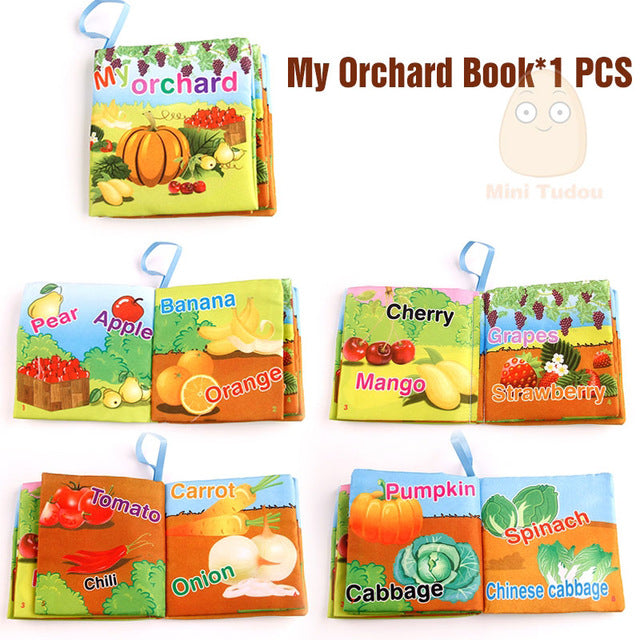 Baby Activity Fabric Cloth Books 0-12 Months Baby Soft Quite Book Animal Educational Toy Early Learning Book For Kids
