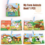 Baby Activity Fabric Cloth Books 0-12 Months Baby Soft Quite Book Animal Educational Toy Early Learning Book For Kids