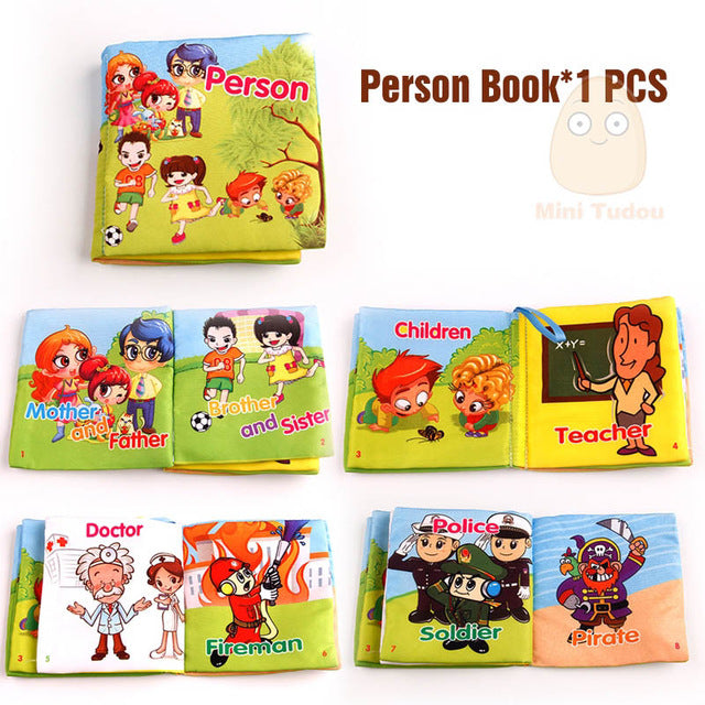 Baby Activity Fabric Cloth Books 0-12 Months Baby Soft Quite Book Animal Educational Toy Early Learning Book For Kids