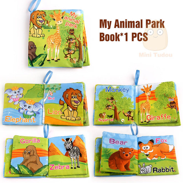 Baby Activity Fabric Cloth Books 0-12 Months Baby Soft Quite Book Animal Educational Toy Early Learning Book For Kids