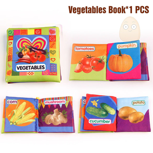 Baby Activity Fabric Cloth Books 0-12 Months Baby Soft Quite Book Animal Educational Toy Early Learning Book For Kids