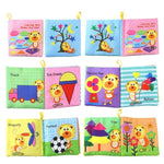 Colorful Cartoon Baby Book Rustle Sound infant toys Car Vegetables Fruit Soft Cloth Books Gift Cognition Learning Book for Kids]