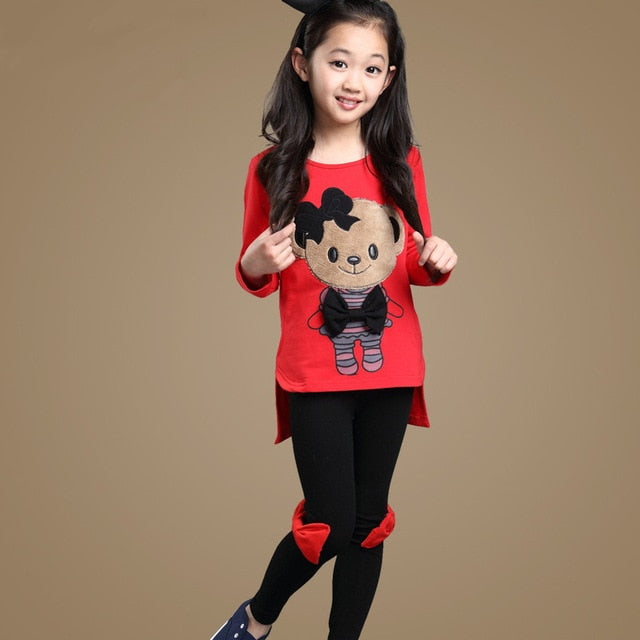 Children's Wear Autumn  Sports Set Spring Long Sleeved Coat+ Leisure Pants  Baby Girl Clothes 3-10 Ages Teenage Girls Clothing