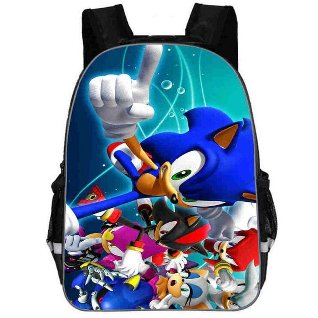 Hot Sale Cartoon Super Mario Bros Sonic Kids Backpack Kindergarten School Bag Children Printing Backpack Girls Boys Mochila