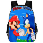 Hot Sale Cartoon Super Mario Bros Sonic Kids Backpack Kindergarten School Bag Children Printing Backpack Girls Boys Mochila