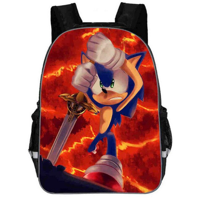 Hot Sale Cartoon Super Mario Bros Sonic Kids Backpack Kindergarten School Bag Children Printing Backpack Girls Boys Mochila