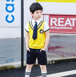 Colors Children Cotton Korean Japanese Student School Uniforms Girls Boys Kid Collar Shirt Top Pleated Skirt Shorts Tie Outfits
