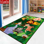 Comfortable Children Bedroom Living Room Carpet Cartoon Puzzle Early Education Slip-Proof For Kids Rugs Non-slip Floor Door Mat