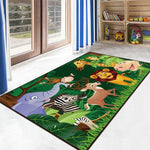 Comfortable Children Bedroom Living Room Carpet Cartoon Puzzle Early Education Slip-Proof For Kids Rugs Non-slip Floor Door Mat