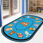 Comfortable Children Bedroom Living Room Carpet Cartoon Puzzle Early Education Slip-Proof For Kids Rugs Non-slip Floor Door Mat