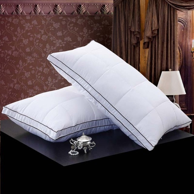 1 piece rectangle 95%goose Down+5% Feather Pillow white color Down-proof pillows bedding neck almohada Neck Health 48*74cm